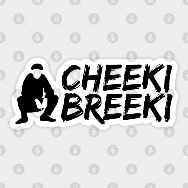 cheeki breeki - escape from tarkow - slav squat Sticker by Slavstuff